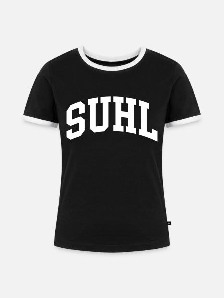 Suhl - Frauen Kontrast-T-Shirt - Schwarz/Weiß