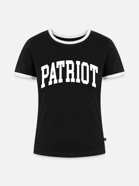 Patriot - Frauen Kontrast-T-Shirt - Schwarz/Weiß