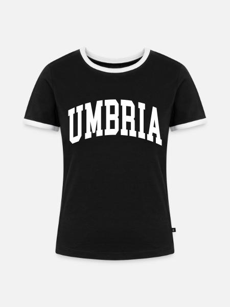 Umbria - Frauen Kontrast-T-Shirt - Schwarz/Weiß