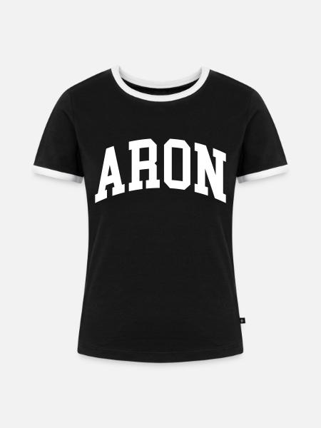 Aron - Frauen Kontrast-T-Shirt - Schwarz/Weiß