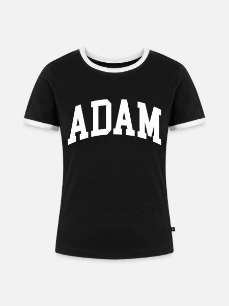Adam - Frauen Kontrast-T-Shirt - Schwarz/Weiß