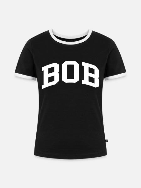 Bob - Frauen Kontrast-T-Shirt - Schwarz/Weiß