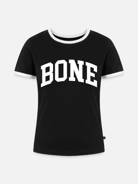 Bone - Frauen Kontrast-T-Shirt - Schwarz/Weiß