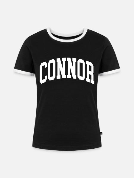 Connor - Frauen Kontrast-T-Shirt - Schwarz/Weiß