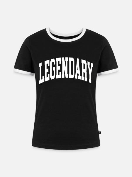 Legendary - Frauen Kontrast-T-Shirt - Schwarz/Weiß