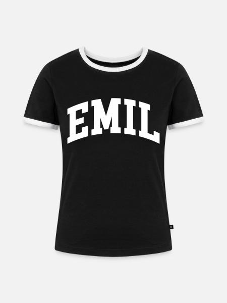 Emil - Frauen Kontrast-T-Shirt - Schwarz/Weiß