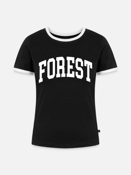 Forest - Frauen Kontrast-T-Shirt - Schwarz/Weiß