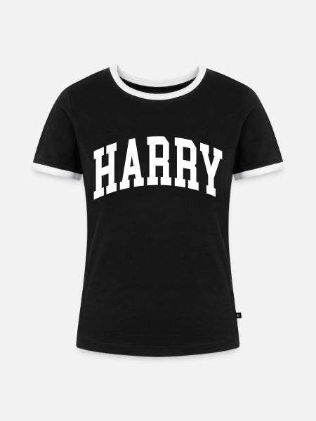 Harry - Frauen Kontrast-T-Shirt - Schwarz/Weiß