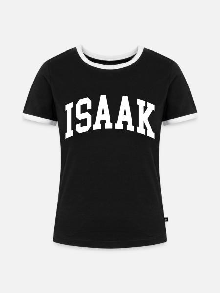 Isaak - Frauen Kontrast-T-Shirt - Schwarz/Weiß