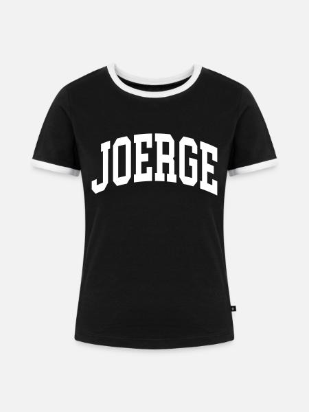 Joerge - Frauen Kontrast-T-Shirt - Schwarz/Weiß