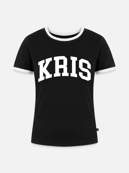 Kris - Frauen Kontrast-T-Shirt - Schwarz/Weiß