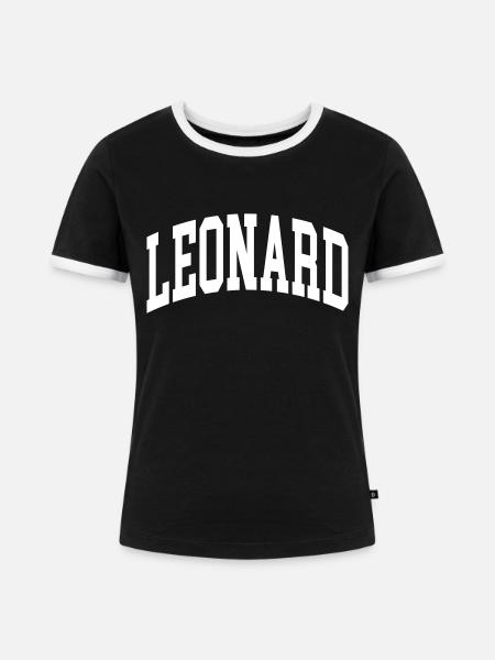 Leonard - Frauen Kontrast-T-Shirt - Schwarz/Weiß