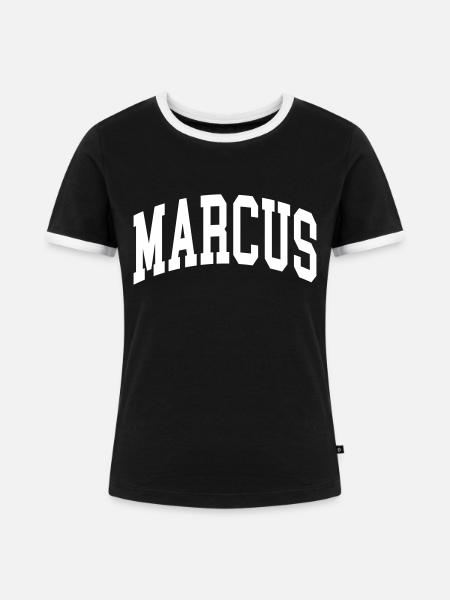 Marcus - Frauen Kontrast-T-Shirt - Schwarz/Weiß