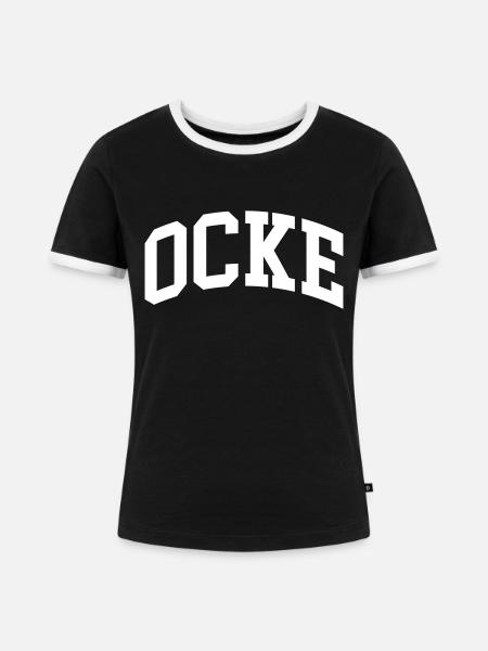 Ocke - Frauen Kontrast-T-Shirt - Schwarz/Weiß