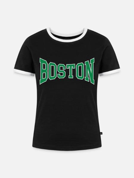 Boston - Frauen Kontrast-T-Shirt - Schwarz/Weiß