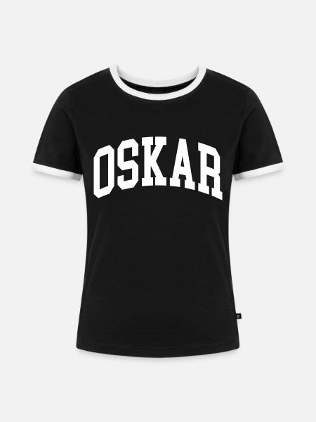 Oskar - Frauen Kontrast-T-Shirt - Schwarz/Weiß