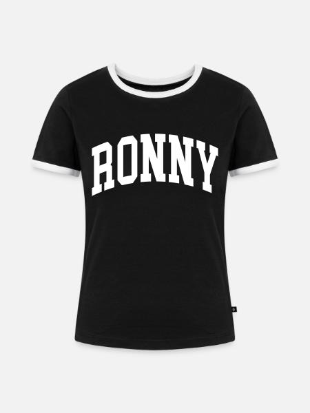 Ronny - Frauen Kontrast-T-Shirt - Schwarz/Weiß
