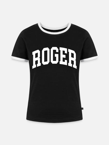 Roger - Frauen Kontrast-T-Shirt - Schwarz/Weiß