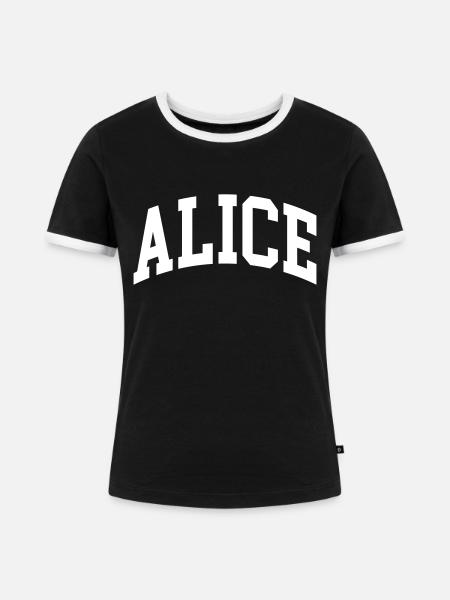 Alice - Frauen Kontrast-T-Shirt - Schwarz/Weiß