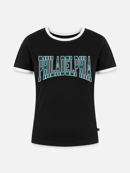 Philadelphia - Frauen Kontrast-T-Shirt - Schwarz/Weiß