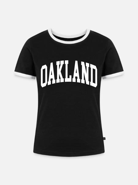 Oakland - Frauen Kontrast-T-Shirt - Schwarz/Weiß