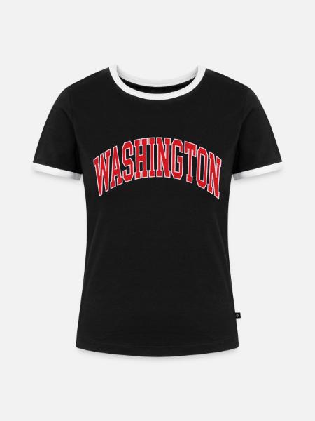 Washington - Frauen Kontrast-T-Shirt - Schwarz/Weiß