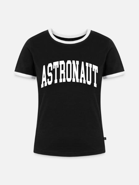 Astronaut - Frauen Kontrast-T-Shirt - Schwarz/Weiß