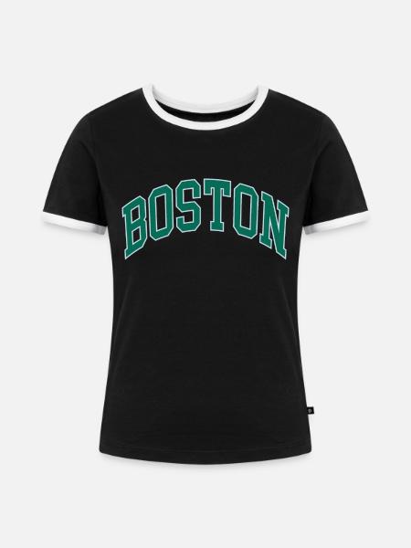 Boston - Frauen Kontrast-T-Shirt - Schwarz/Weiß