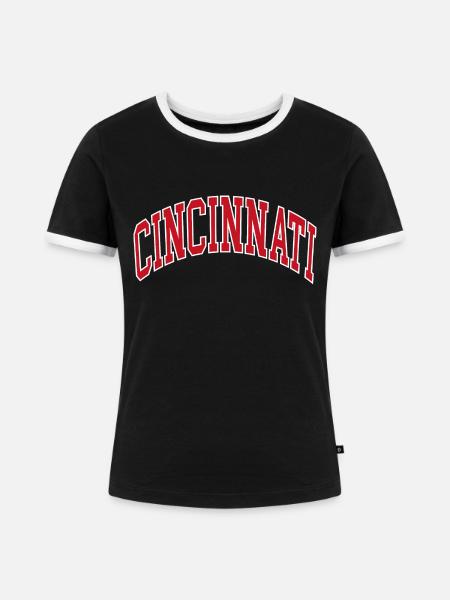 Cincinnati - Frauen Kontrast-T-Shirt - Schwarz/Weiß