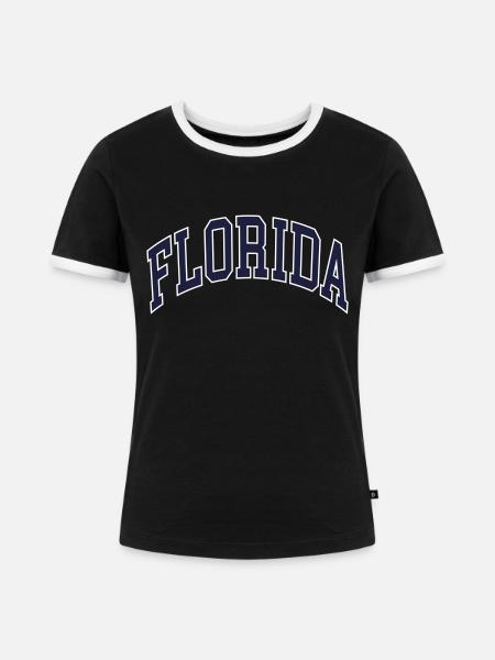Florida - Frauen Kontrast-T-Shirt - Schwarz/Weiß