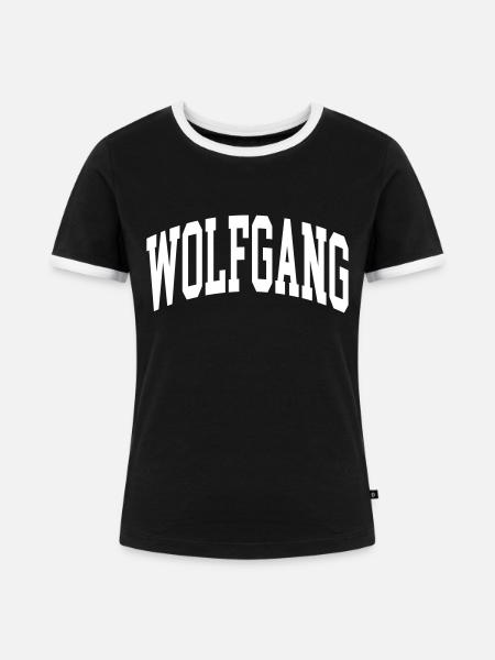Wolfgang - Frauen Kontrast-T-Shirt - Schwarz/Weiß