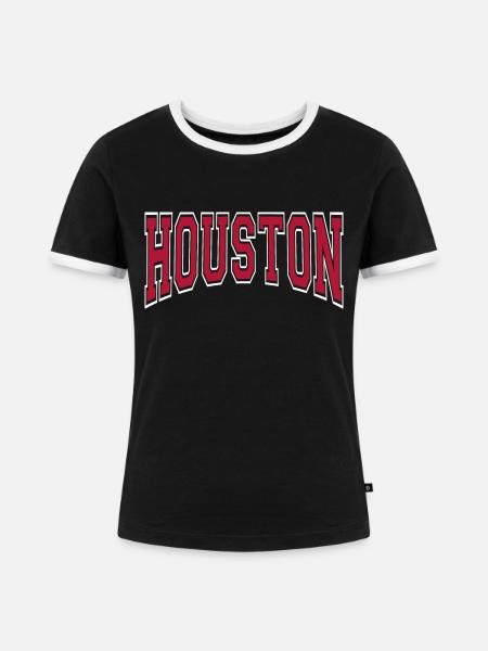 Houston - Frauen Kontrast-T-Shirt - Schwarz/Weiß