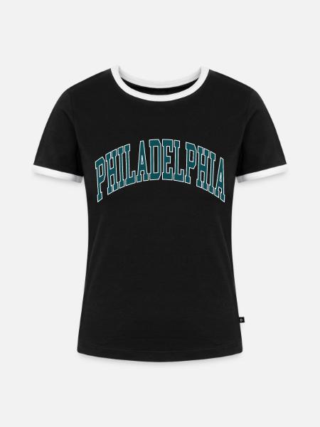 Philadelphia - Frauen Kontrast-T-Shirt - Schwarz/Weiß