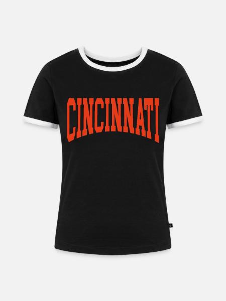 Cincinnati - Frauen Kontrast-T-Shirt - Schwarz/Weiß