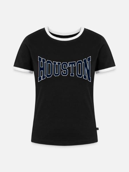 Houston - Frauen Kontrast-T-Shirt - Schwarz/Weiß