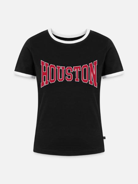 Houston - Frauen Kontrast-T-Shirt - Schwarz/Weiß