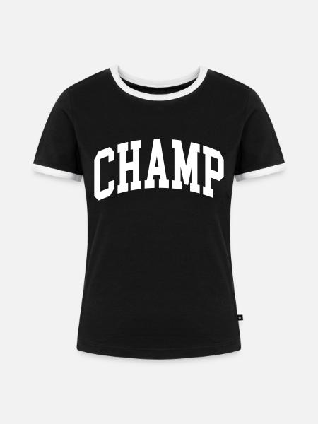 Champ - Frauen Kontrast-T-Shirt - Schwarz/Weiß