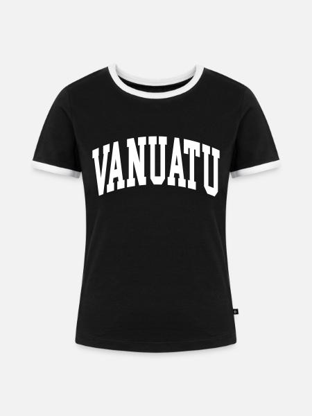 Vanuatu - Frauen Kontrast-T-Shirt - Schwarz/Weiß