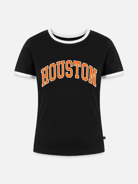 Houston - Frauen Kontrast-T-Shirt - Schwarz/Weiß