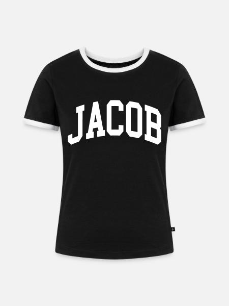 Jacob - Frauen Kontrast-T-Shirt - Schwarz/Weiß