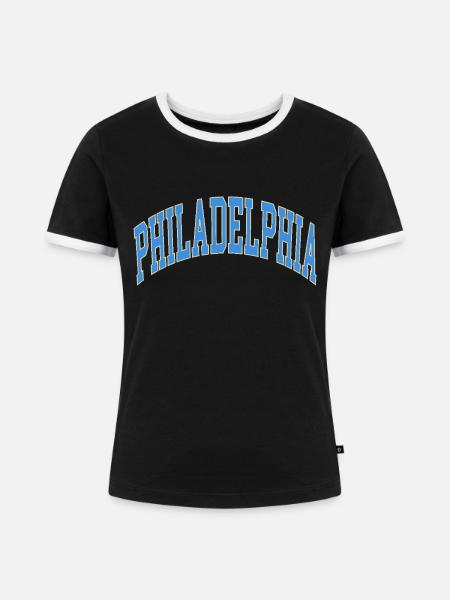 Philadelphia - Frauen Kontrast-T-Shirt - Schwarz/Weiß