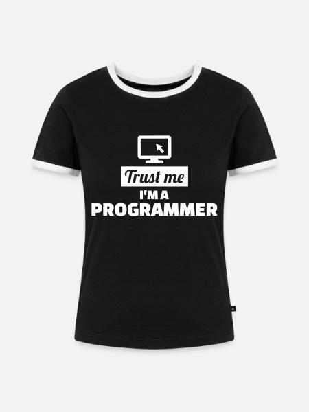 Programmierer - Frauen Kontrast-T-Shirt - Schwarz/Weiß
