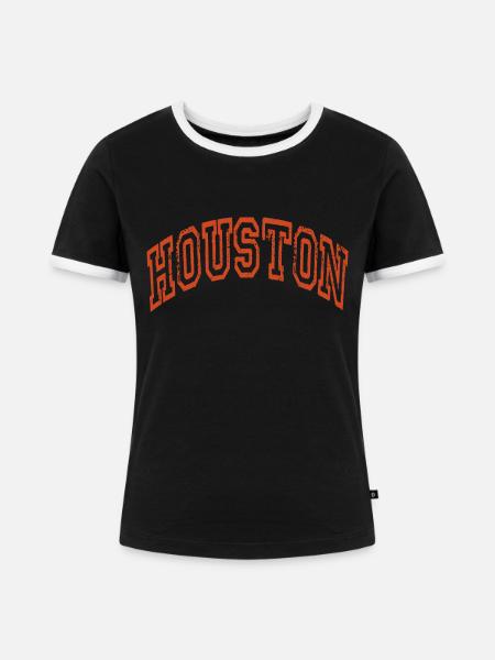 Houston - Frauen Kontrast-T-Shirt - Schwarz/Weiß