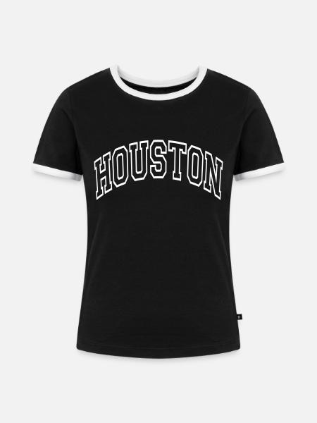Houston - Frauen Kontrast-T-Shirt - Schwarz/Weiß