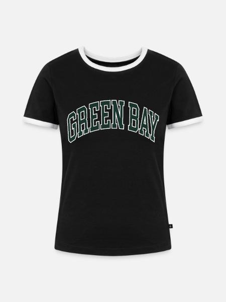 Green Bay - Frauen Kontrast-T-Shirt - Schwarz/Weiß