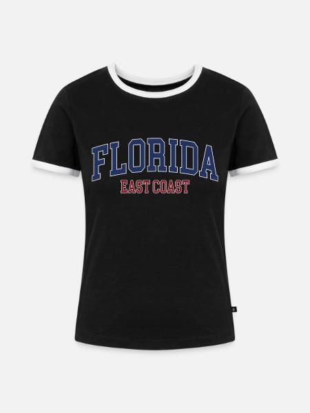 Florida - Frauen Kontrast-T-Shirt - Schwarz/Weiß