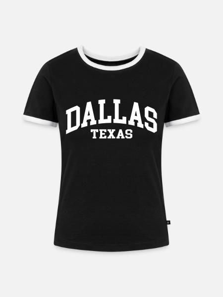 Dallas - Frauen Kontrast-T-Shirt - Schwarz/Weiß