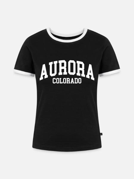 Aurora - Frauen Kontrast-T-Shirt - Schwarz/Weiß