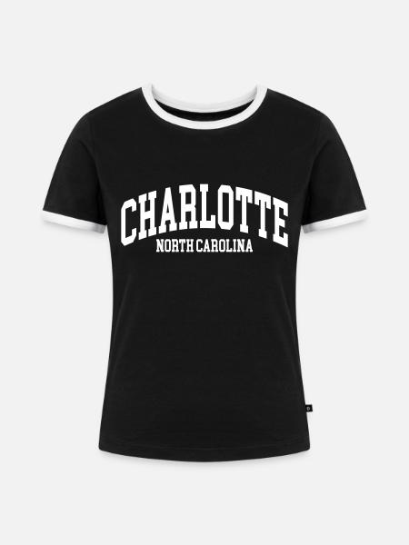 Charlotte - Frauen Kontrast-T-Shirt - Schwarz/Weiß