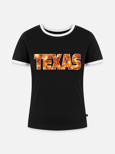 Texas - Frauen Kontrast-T-Shirt - Schwarz/Weiß
